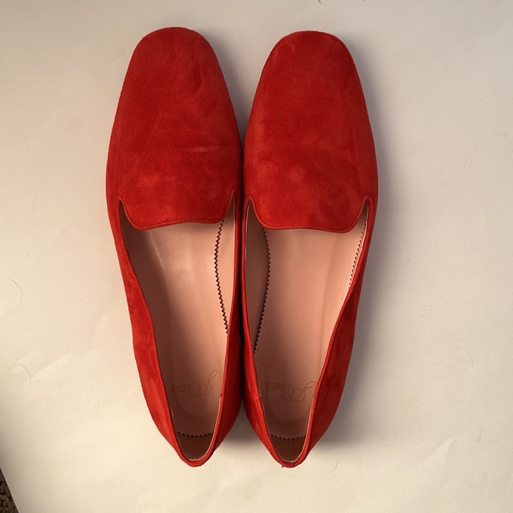 J.Crew red Smoking Slipper in size 9 ♥️
